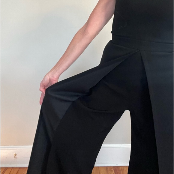Alexis strapless wide leg skirt overlay style jumpsuit - Picture 3 of 13